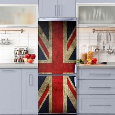Stickere 3D pentru uși, Steagul Marii Britanii, 60 x 90cm, Autocolant pentru Usi