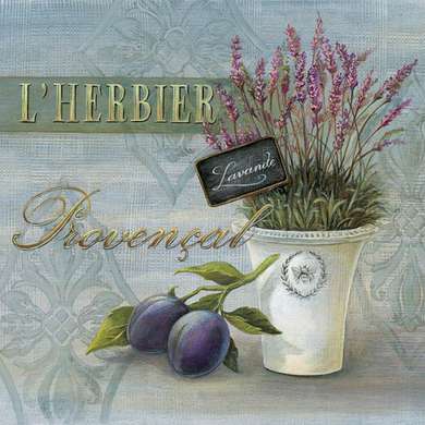 Poster - Оală albă cu flori, 100 x 100 см, Poster înrămat, Provence