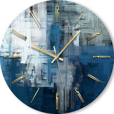 Glass clock - Shades of Blue, 40cm