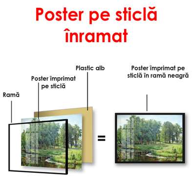 Poster - Park with green trees, 90 x 60 см, Framed poster, Nature