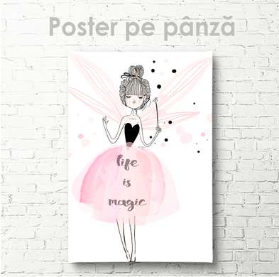 Poster - Life is Magic, 60 x 90 см, Framed poster on glass
