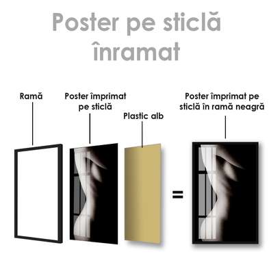 Poster - Corpul feminin, 45 x 90 см, Poster inramat pe sticla