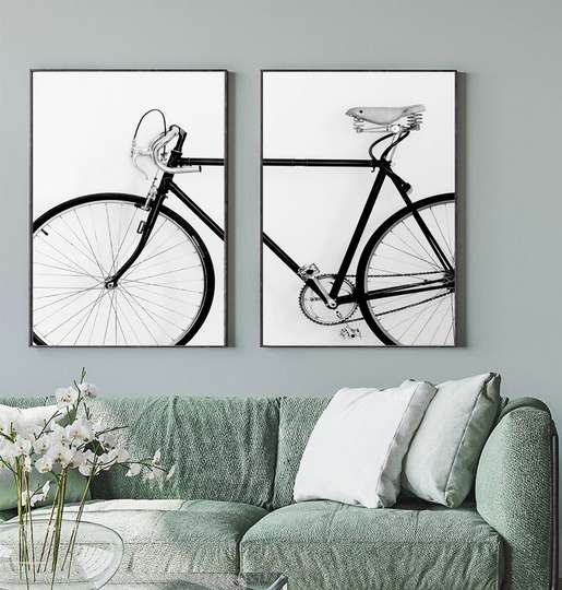 Poster - Bicycle, 60 x 90 см, Framed poster on glass, Sets