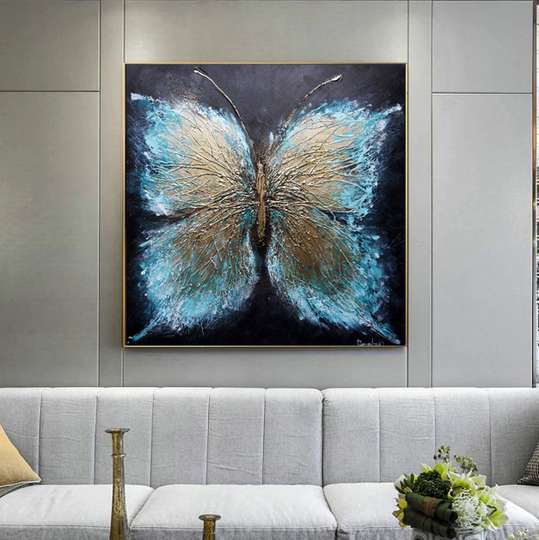 Framed Painting - Glamorous butterfly, 60 x 60 см