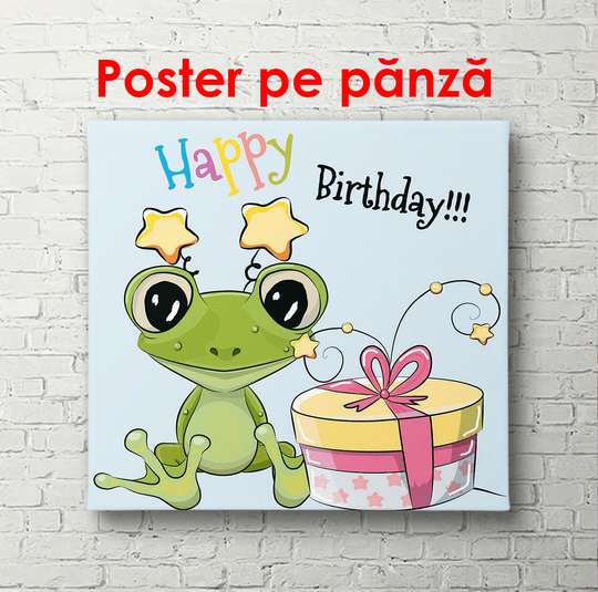 Poster - Happy birthday, 100 x 100 см, Framed poster