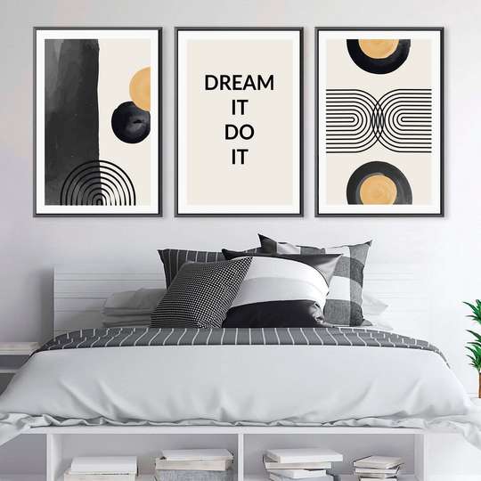 Poster - Dream/Do it, 60 x 90 см, Framed poster on glass, Sets