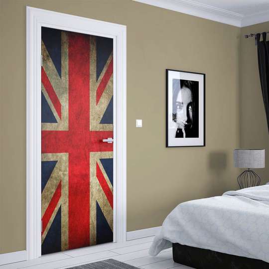 3Д наклейка на дверь, Флаг Великобритании, 60 x 90cm