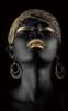 Poster - Africancă cu accesorii aurii, 30 x 60 см, Panza pe cadru