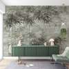 Wall mural - Bamboo trees in gray colors