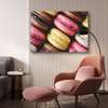 Poster - Soft Color Macarons, 90 x 60 см, Framed poster on glass, Food and Drinks