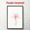 Постер - Розовый цветок, 60 x 90 см, Постер в раме, Минимализм