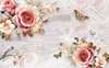 Фотообои - Розовые розы на винтажном фоне