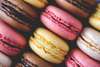 Poster - Soft Color Macarons, 90 x 60 см, Framed poster on glass, Food and Drinks