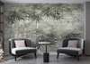 Wall mural - Bamboo trees in gray colors