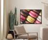 Poster - Soft Color Macarons, 90 x 60 см, Framed poster on glass, Food and Drinks