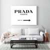 Poster - Prada, 45 x 30 см, Canvas on frame, Black & White