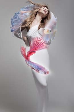 Poster - Fata-pește, 30 x 45 см, Panza pe cadru