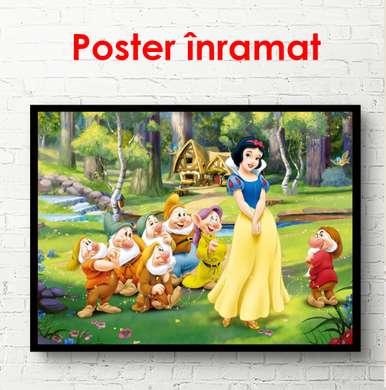 Poster - Snow White and the Seven Dwarfs, 90 x 60 см, Framed poster