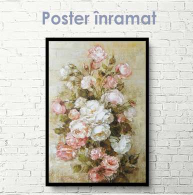 Poster - Trandafiri de Provence, 30 x 60 см, Panza pe cadru