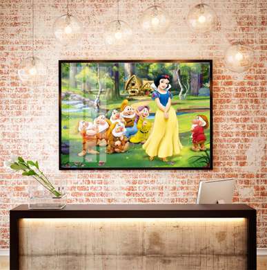 Poster - Snow White and the Seven Dwarfs, 90 x 60 см, Framed poster