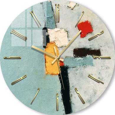 Ceas din sticlă - Pictura in ulei, 40cm