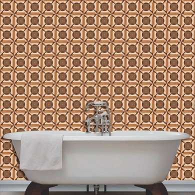 Brown ceramic tiles, Imitation tiles