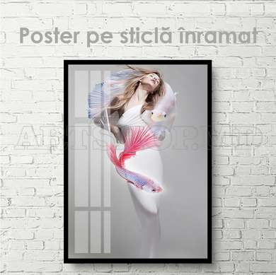 Poster - Fata-pește, 30 x 45 см, Panza pe cadru, Fantezie