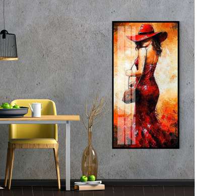 Poster - Fata de foc, 30 x 90 см, Panza pe cadru