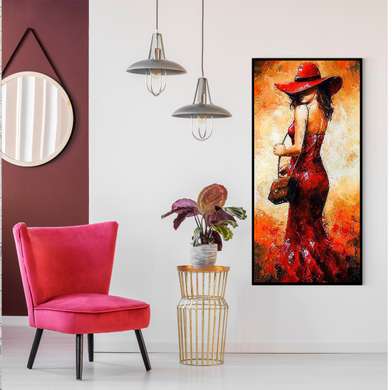Poster - Fata de foc, 30 x 90 см, Panza pe cadru