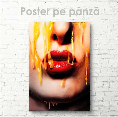 Poster - Miere pe buze, 30 x 45 см, Panza pe cadru, Nude
