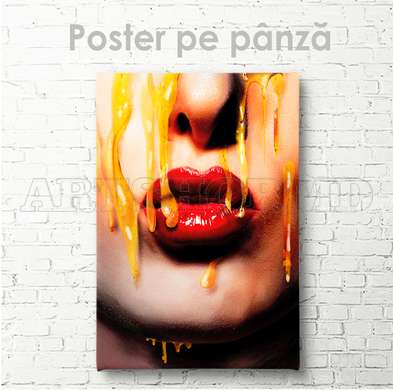 Poster - Miere pe buze, 30 x 45 см, Panza pe cadru, Nude