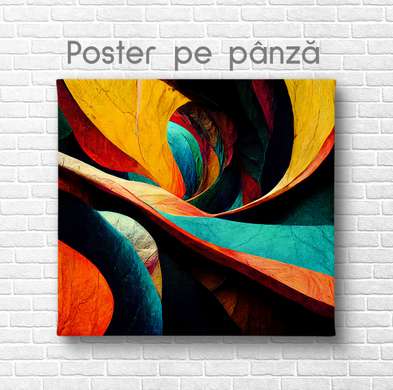 Poster - Forms, 100 x 100 см, Framed poster on glass, Abstract