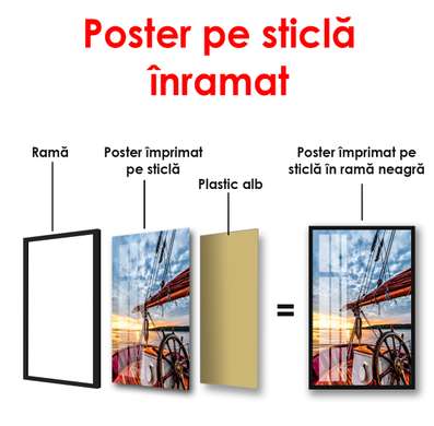 Poster - Podul frumos cu vedere la mare, 45 x 90 см, Poster înrămat
