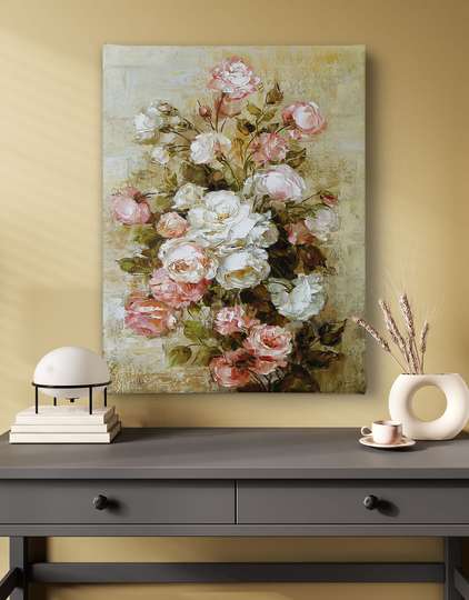 Poster - Trandafiri de Provence, 30 x 60 см, Panza pe cadru, Provence