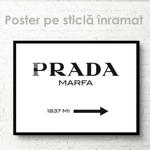 Poster et affiche - Prada (White) - 90x60