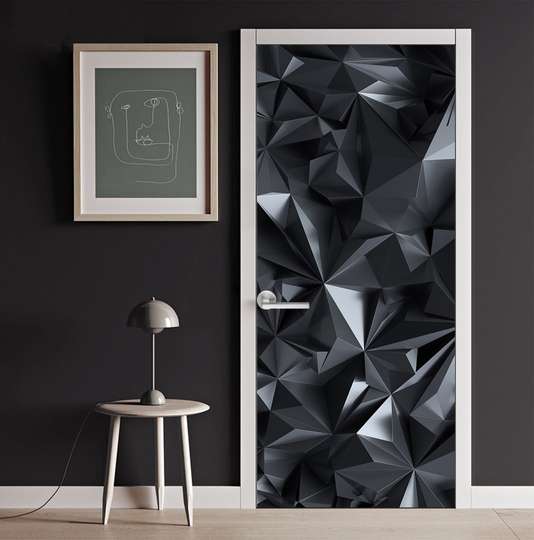 Stickere 3D pentru uși, Triunghiuri, 60 x 90cm