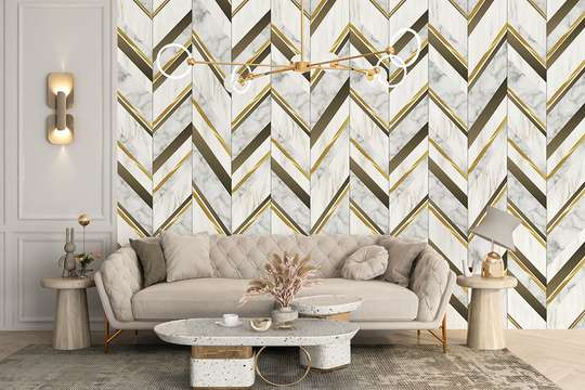 Wall mural - Geometry in light shades