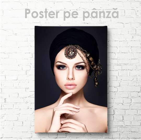 Poster - Domnișoară frumoasă, 30 x 45 см, Panza pe cadru