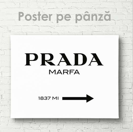 Poster - Prada, 45 x 30 см, Canvas on frame