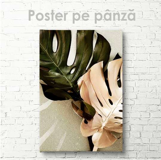 Постер - Ботанические листья, 30 x 45 см, Холст на подрамнике