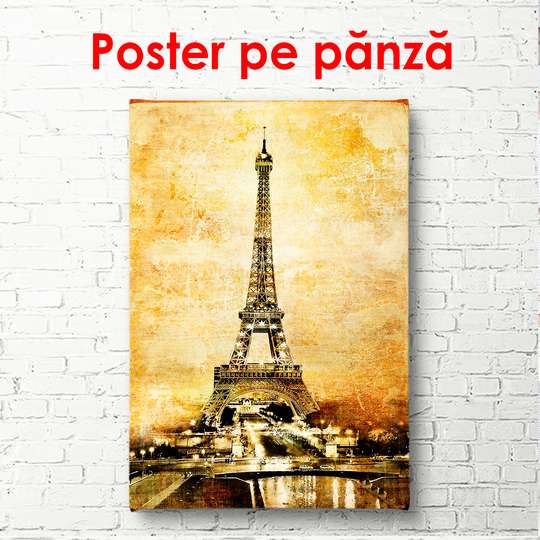 Постер - Старинная фотография Парижа, 45 x 90 см, Постер в раме