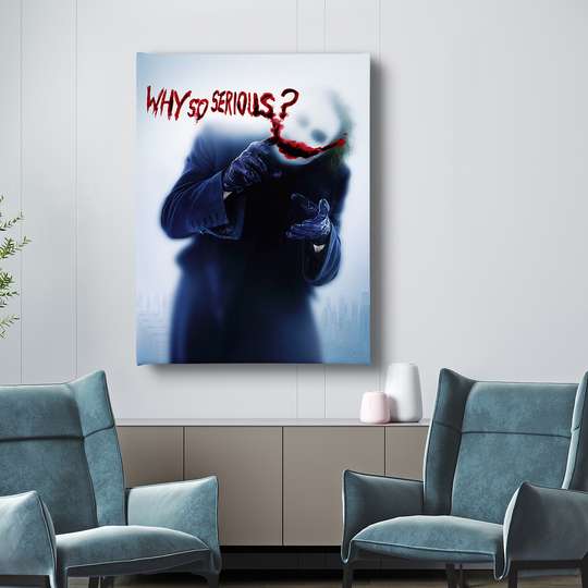 Poster - Why so serious?, 30 x 45 см, Canvas on frame, Famous People