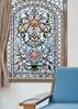 Window Privacy Film, Decorative stained glass window with mosaic, 60 x 90cm, Transparent, Window Film