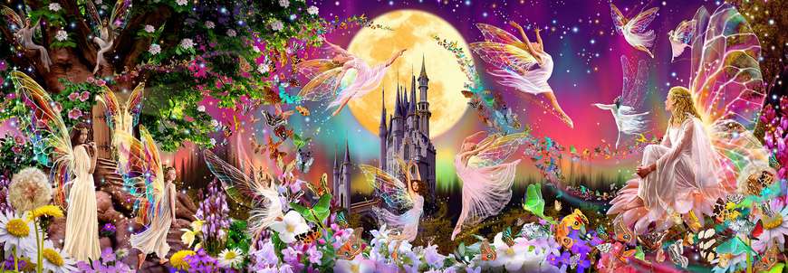 Wall mural for the nursery - Fairy Magic World