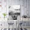 Poster - Fata alb-negru în nori, 60 x 90 см, Poster înrămat, Glamour