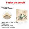 Постер - Велосипед на бежевом фоне, 100 x 100 см, Постер в раме, Прованс