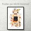 Poster - Coco Chanel- Eau de Parfum, 60 x 90 см, Poster inramat pe sticla