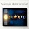 Постер - Солнечная система, 90 x 60 см, Постер на Стекле в раме, Космос