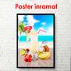 Poster - Milkshake with tropical fruits, 60 x 90 см, Framed poster