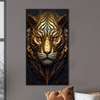 Poster - Golden tiger, 45 x 90 см, Framed poster on glass, Animals